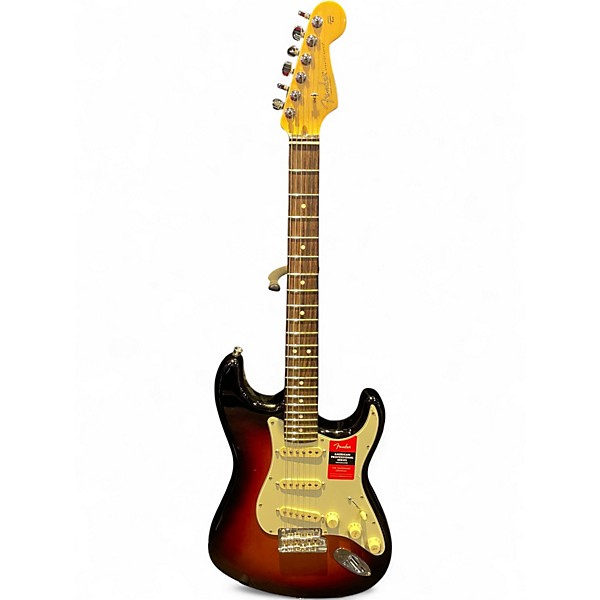Used Fender American Professional Stratocaster SSS 3 Tone Sunburst Solid Body Electric Guitar
