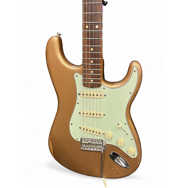 Used 2020s Fender Vintera 60s Stratocaster Road Worn Gold Top Solid Body Electric Guitar