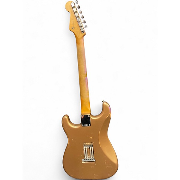 Used 2020s Fender Vintera 60s Stratocaster Road Worn Gold Top Solid Body Electric Guitar