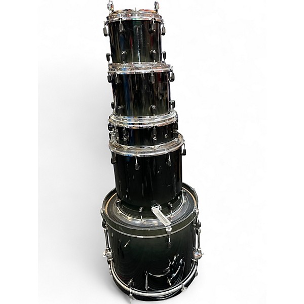 Used Yamaha 5 Piece Stage Custom Raven Black Drum Kit