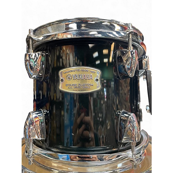Used Yamaha 5 Piece Stage Custom Raven Black Drum Kit