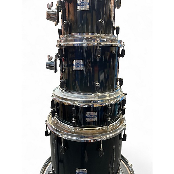 Used Yamaha 5 Piece Stage Custom Raven Black Drum Kit