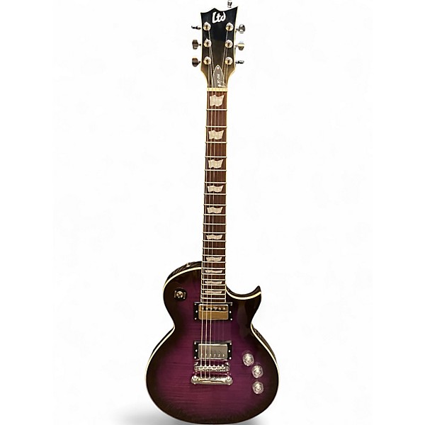 Used ESP LTD EC256FM Trans Purple Solid Body Electric Guitar