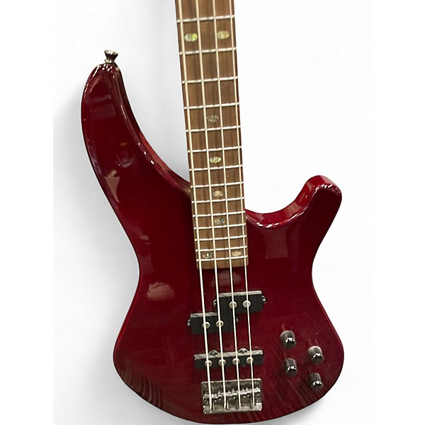 Used Mitchell MB200 Candy Apple Red Electric Bass Guitar