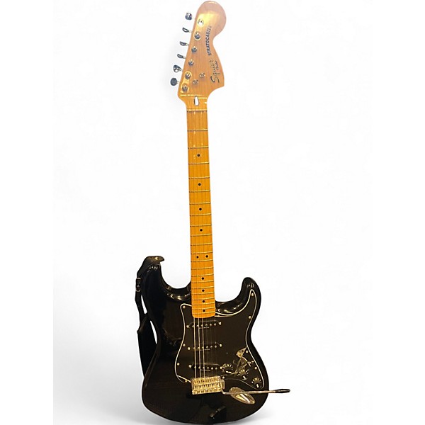 Used Squier Vintage Modified Stratocaster Black Solid Body Electric Guitar