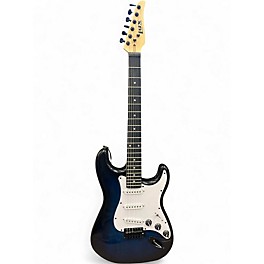 Used Lyxpro S TYPE BLACK AND BLUE Solid Body Electric Guitar