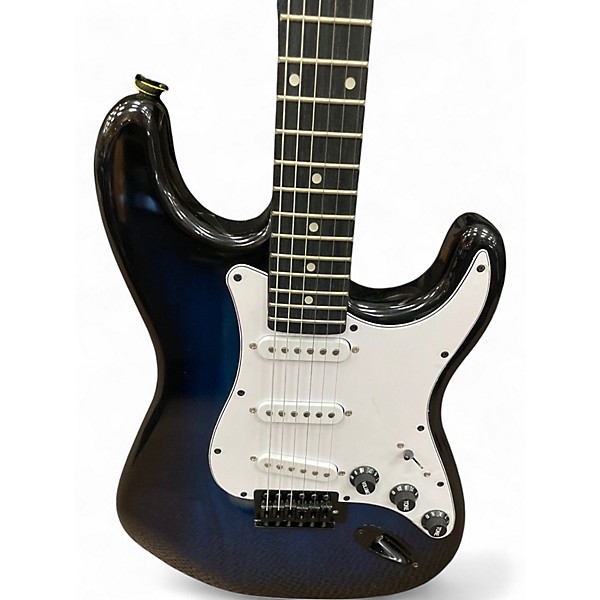 Used Lyxpro S TYPE BLACK AND BLUE Solid Body Electric Guitar