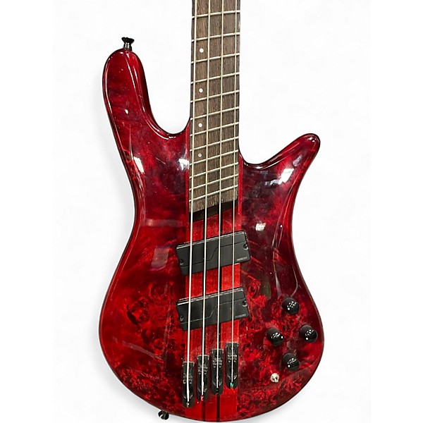 Used Spector NS DIMENSION 4 Red Electric Bass Guitar