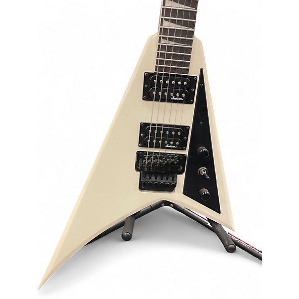 Used Jackson JS32 Randy Rhoads Flying V Antique White Solid Body Electric Guitar