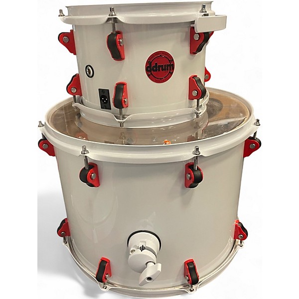 Used ddrum 6 Piece Hybrid White Drum Kit