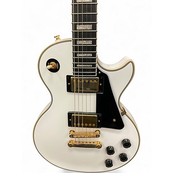 Used Epiphone Les Paul Custom Alpine White Solid Body Electric Guitar