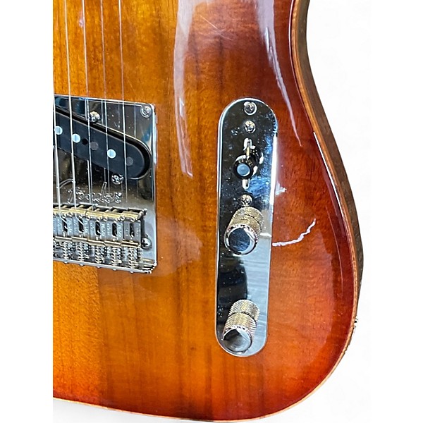 Used 2020s Fender Select Koa Top Telecaster Antique Amber Solid Body Electric Guitar