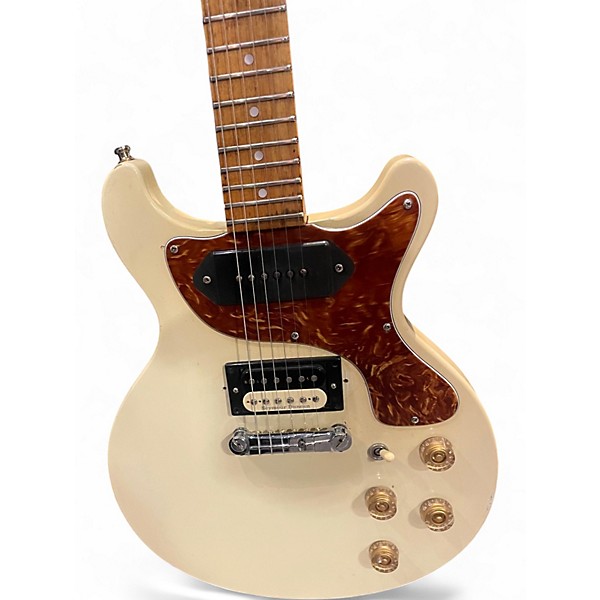 Used Partscaster DOUBLE CUT W/ SEYMOUR DUNCAN 59 AND STOCK P90 CREAM Solid Body Electric Guitar
