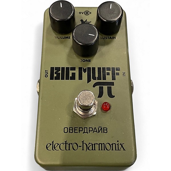 Used Electro-Harmonix Green Russian Big Muff Pi Fuzz Effect Pedal