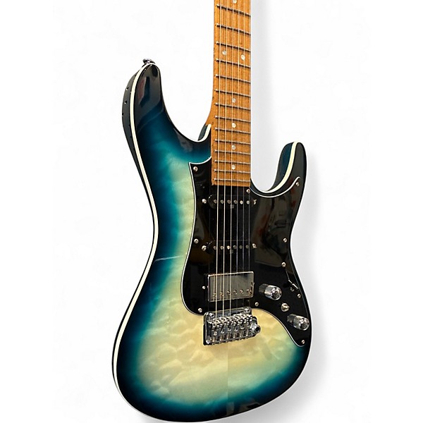 Used Ibanez AZ24P1QM DEEP OCEAN BLUE Solid Body Electric Guitar