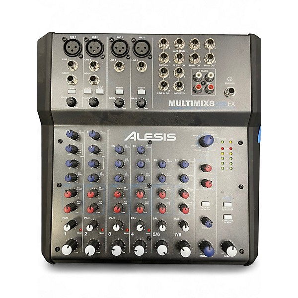 Used Alesis MultiMix 8 USB 8-Channel Unpowered Mixer