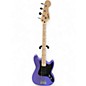 Used Squier Bronco Purple Electric Bass Guitar thumbnail