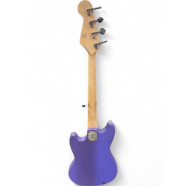 Used Squier Bronco Purple Electric Bass Guitar