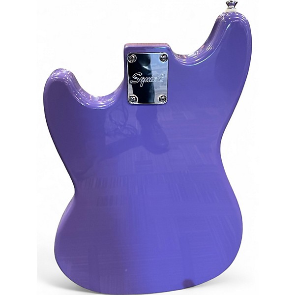 Used Squier Bronco Purple Electric Bass Guitar