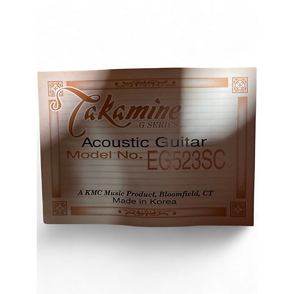 Used Takamine EG523SC Natural Acoustic Electric Guitar