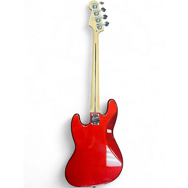 Used Squier Affinity Jazz Bass Candy Apple Red Metallic Electric Bass Guitar