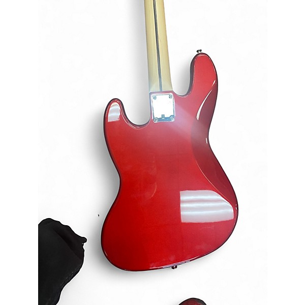 Used Squier Affinity Jazz Bass Candy Apple Red Metallic Electric Bass Guitar