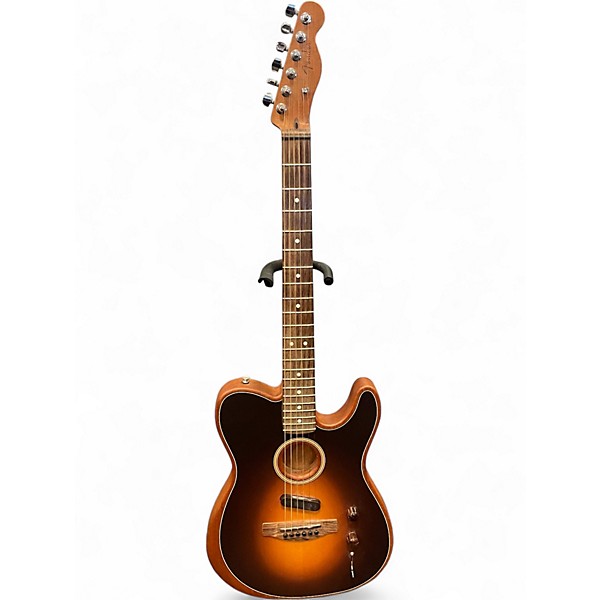 Used Fender Acoustasonic Player Telecaster Shadow Burst Acoustic Electric Guitar