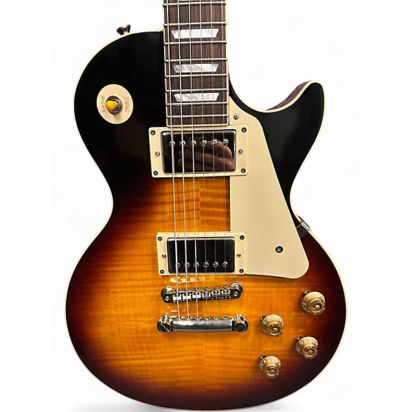 Used Epiphone inspiried by gibson custom les paul 2 Tone Sunburst Solid Body Electric Guitar