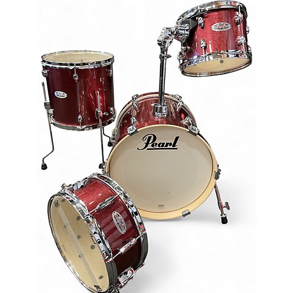 Used Pearl 4 Piece MIDTOWN RED Drum Kit
