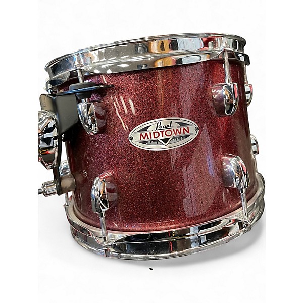 Used Pearl 4 Piece MIDTOWN RED Drum Kit