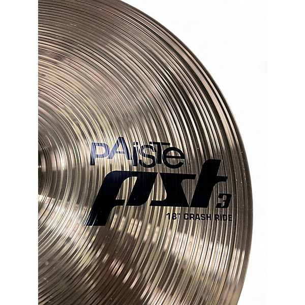 Used Paiste 18in PST3 Crash Ride Cymbal