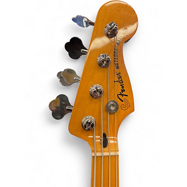 Used Fender Player Plus Meteora Bass Black and Silver Electric Bass Guitar