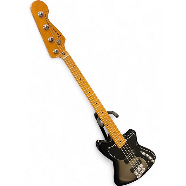 Used Fender Player Plus Meteora Bass Black and Silver Electric Bass Guitar