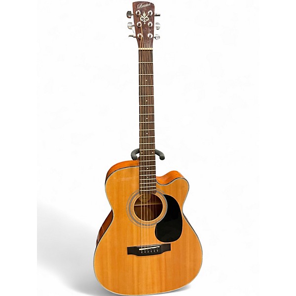 Used Bristol BM-16CE Natural Acoustic Electric Guitar