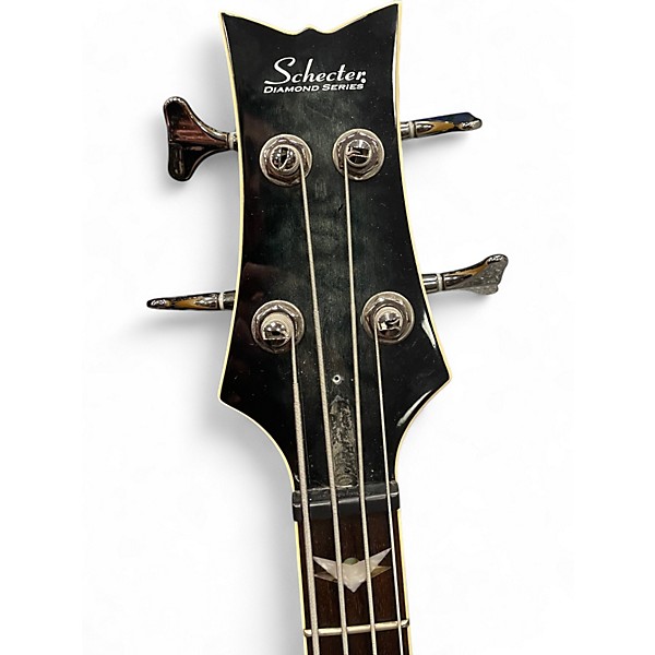 Used Schecter Guitar Research Stiletto Extreme 4 String Trans Black Electric Bass Guitar
