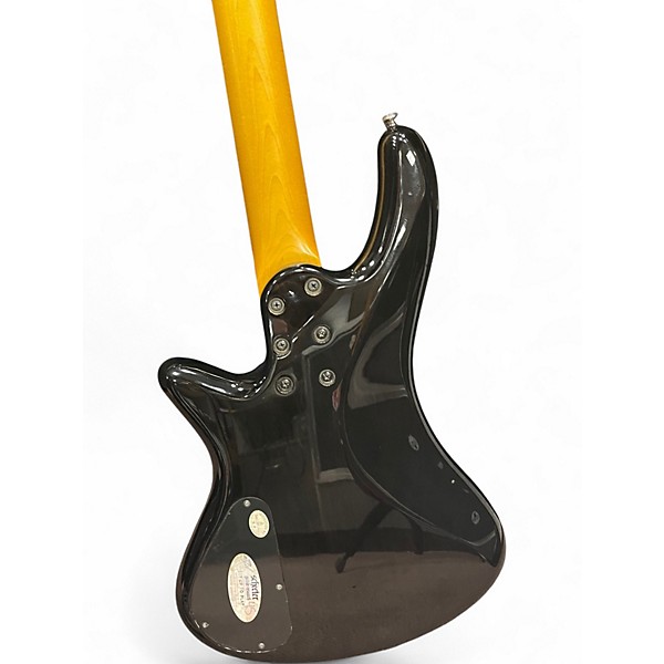 Used Schecter Guitar Research Stiletto Extreme 4 String Trans Black Electric Bass Guitar