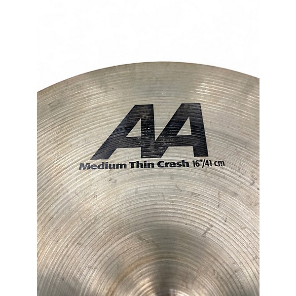 Used SABIAN 16in AA Medium Thin Crash Cymbal