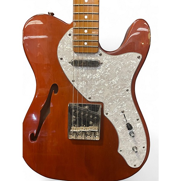 Used Squier Classic Vibe Telecaster Thinline trans copper Hollow Body Electric Guitar