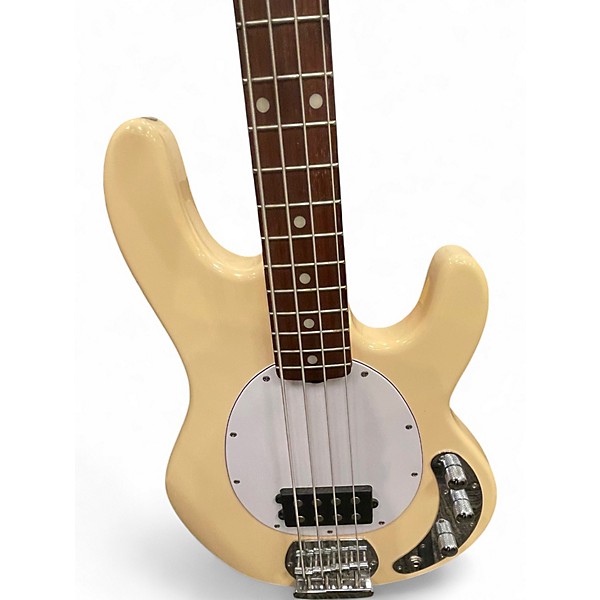 Used Sterling by Music Man Sub 4 Cream Electric Bass Guitar