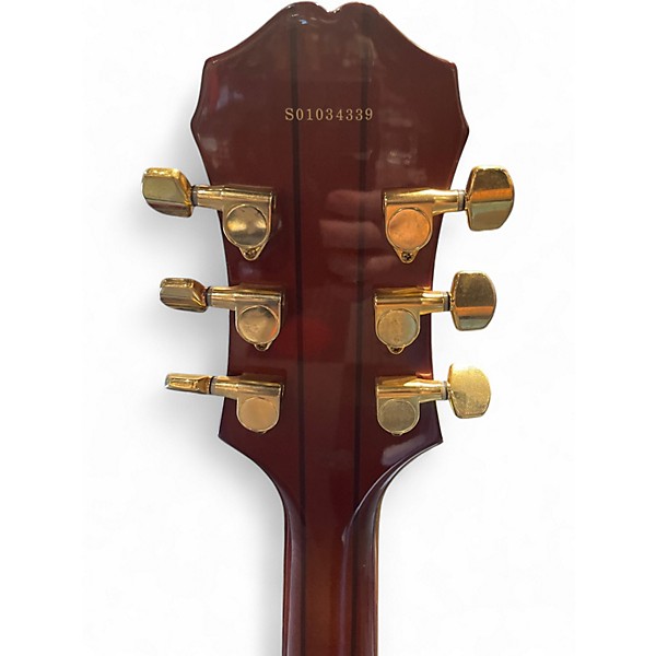 Used 2001 Epiphone Sheraton Sunburst Hollow Body Electric Guitar