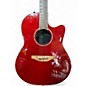 Used Ovation CSE24 RUBY RED Acoustic Electric Guitar
