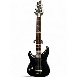 Used Schecter Guitar Research Damien Platinum 7 Left Handed Black Electric Guitar