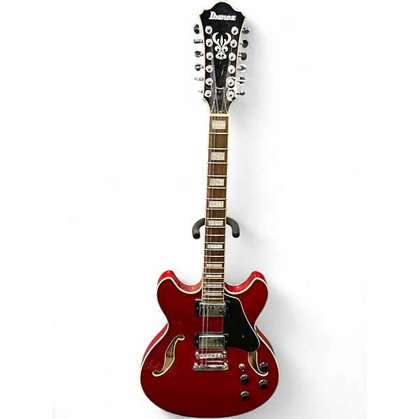 Used Ibanez AS7312 12 String Artcore RED Hollow Body Electric Guitar