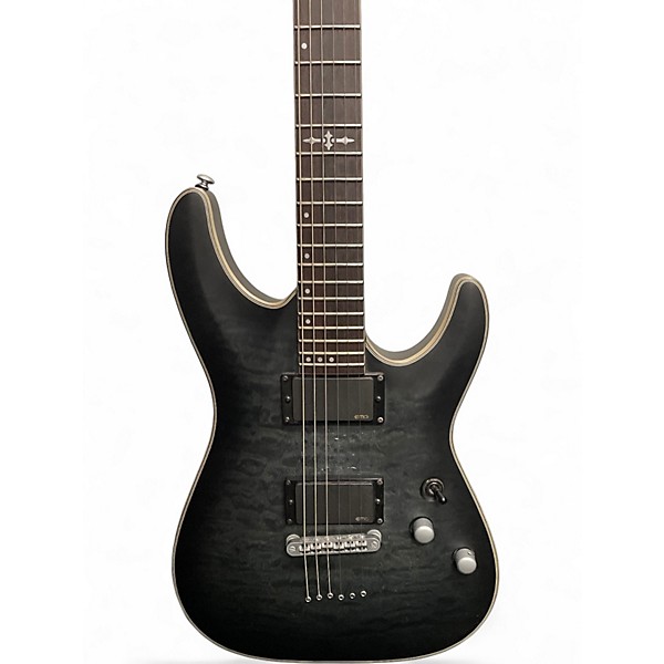Used Schecter Guitar Research C1 Platinum Trans Gray Solid Body Electric Guitar