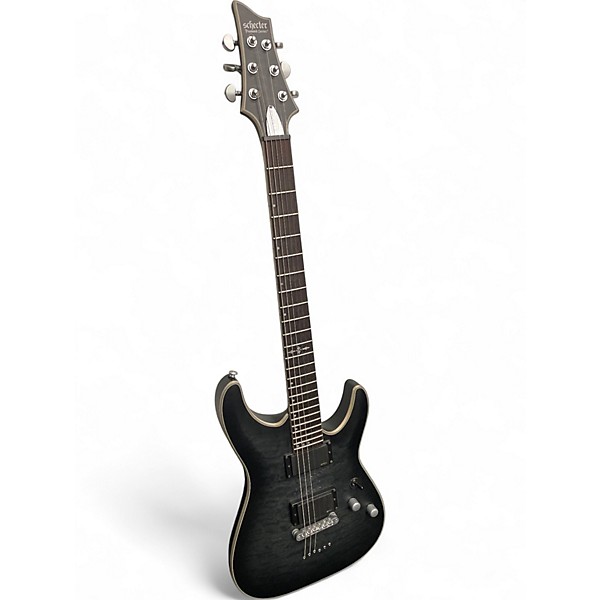 Used Schecter Guitar Research C1 Platinum Trans Gray Solid Body Electric Guitar