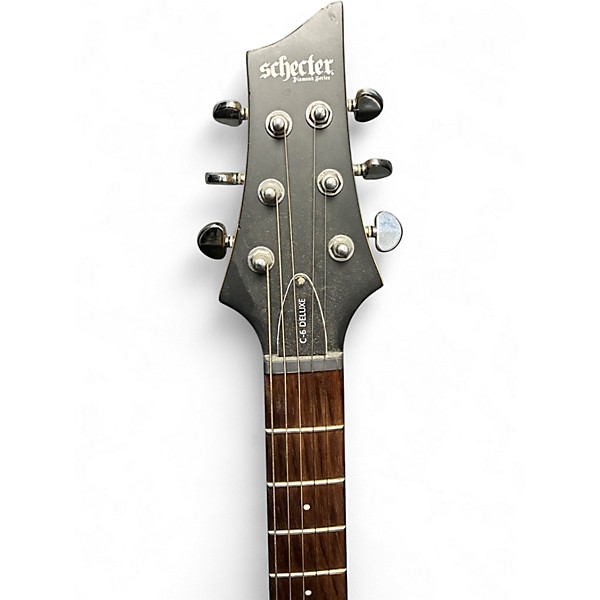 Used Schecter Guitar Research C6 Black Solid Body Electric Guitar