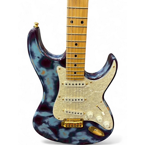 Vintage 1990s Don Grosh GROSH S STYLE BLUE CAMO Solid Body Electric Guitar