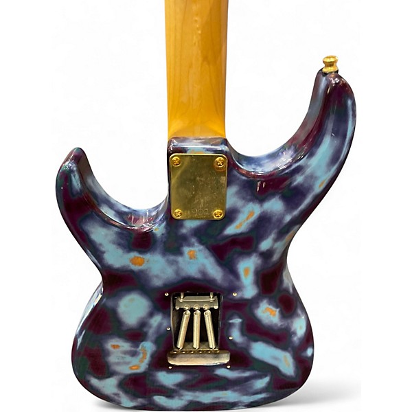 Vintage 1990s Don Grosh GROSH S STYLE BLUE CAMO Solid Body Electric Guitar