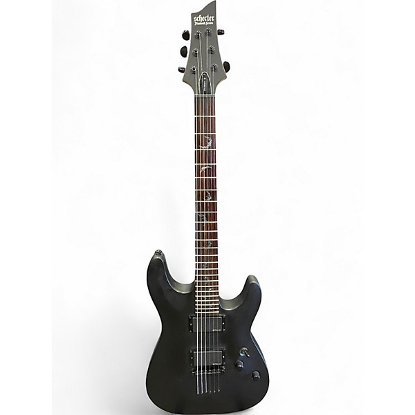 Used Schecter Guitar Research Damien 6 Black Solid Body Electric Guitar