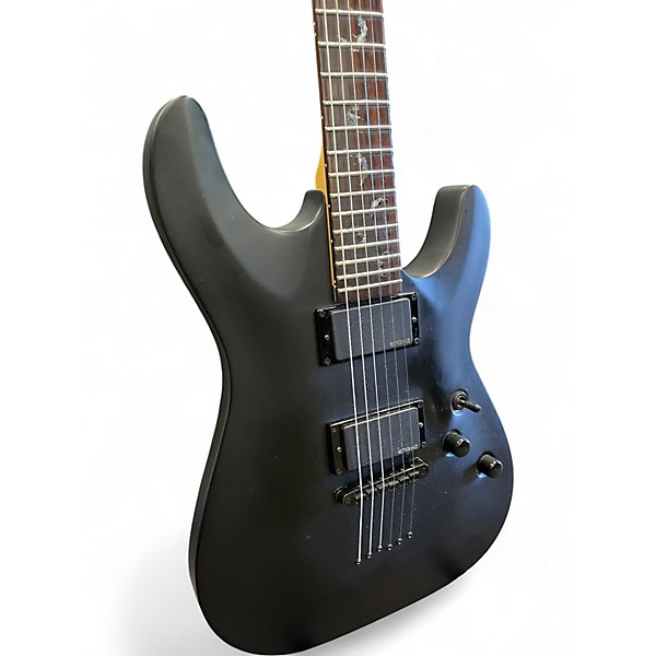 Used Schecter Guitar Research Damien 6 Black Solid Body Electric Guitar